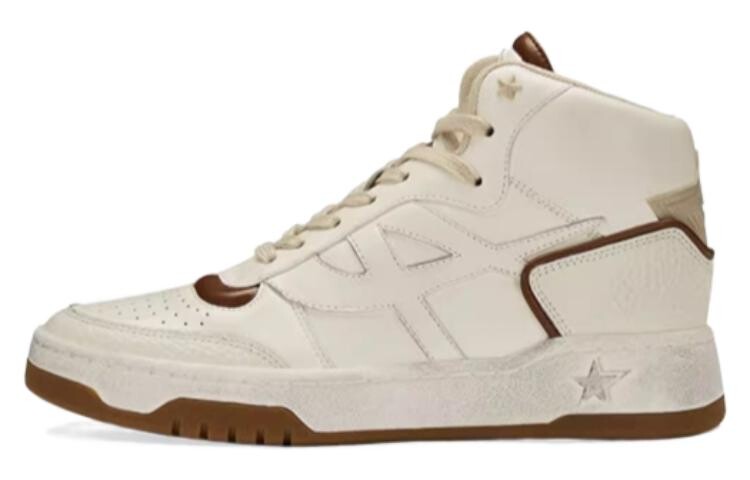 Кроссовки ASH Skateboarding Shoes Women's High-top Beige/Brown, коричневый