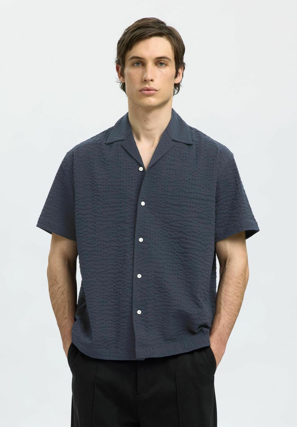 

Рубашка KURZARM Selected Homme, темно-синий