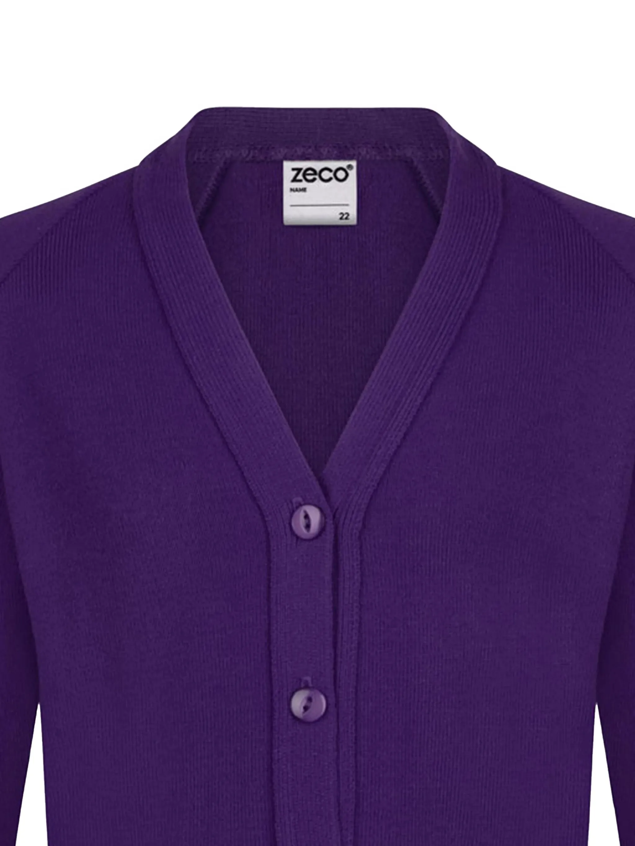 Кардиган с V-образным вырезом Zeco Schoolwear Kids, фиолетовый — фото 3