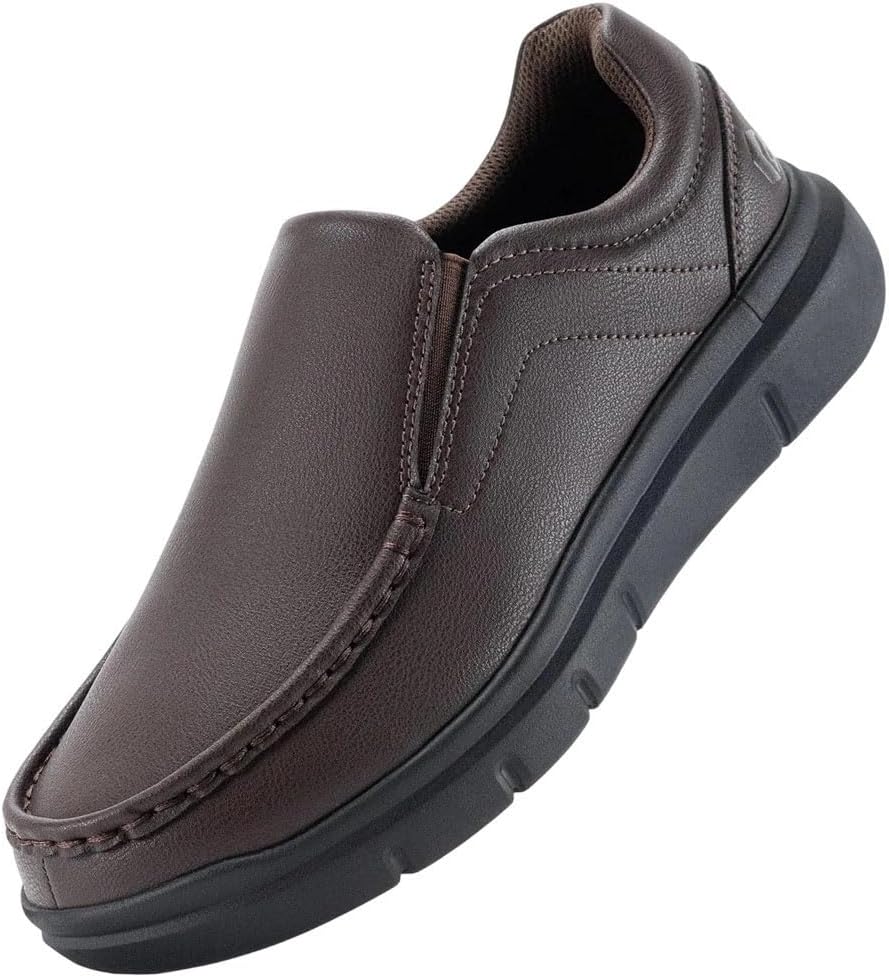 

Мужские легкие повседневные обувь с облегчением боли, слипоны широкой посадки Generic, коричневый