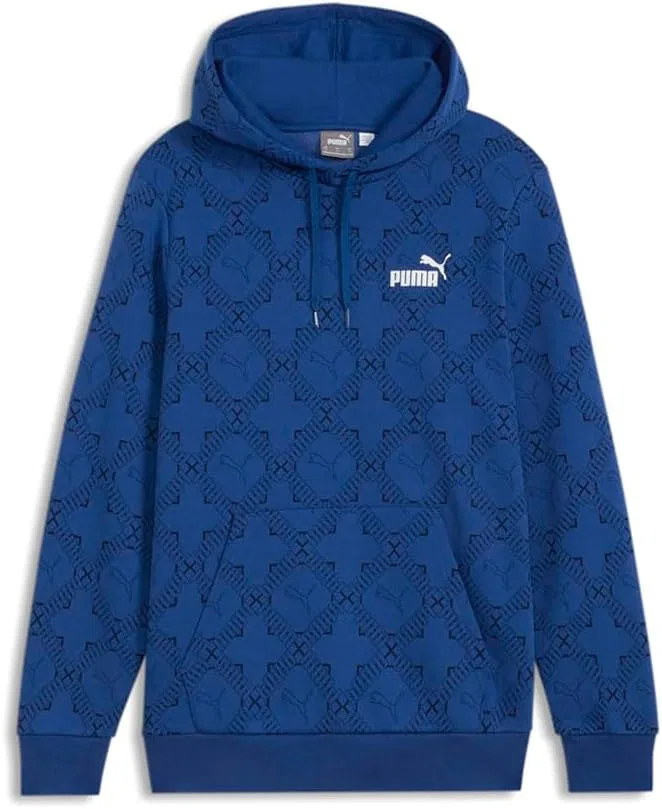 Мужская толстовка PUMA Logomania с графическим принтом, повседневная верхняя одежда, синяя