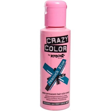 Полуперманентная крем-краска для волос Crazy Color 100 мл Голубой павлин 45 — фото 2