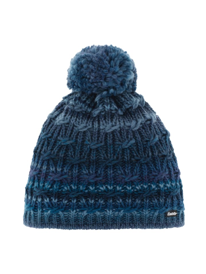 

Вязаная шапка Anka с помпоном синего цвета Eisbär