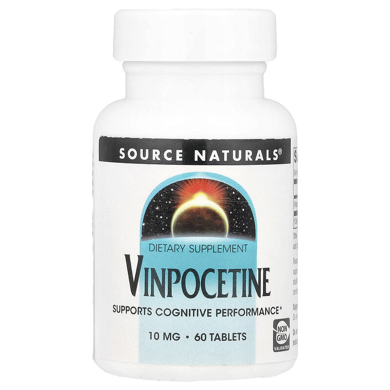 

Source Naturals, Винпоцетин, 10 мг, 60 таблеток