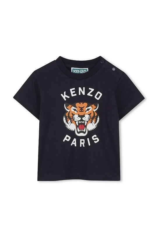 

Хлопковая футболка детская Kenzo Kids, темно-синий