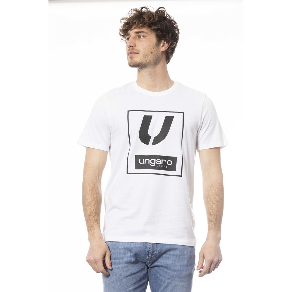 

Белая хлопковая мужская футболка Ungaro Sport
