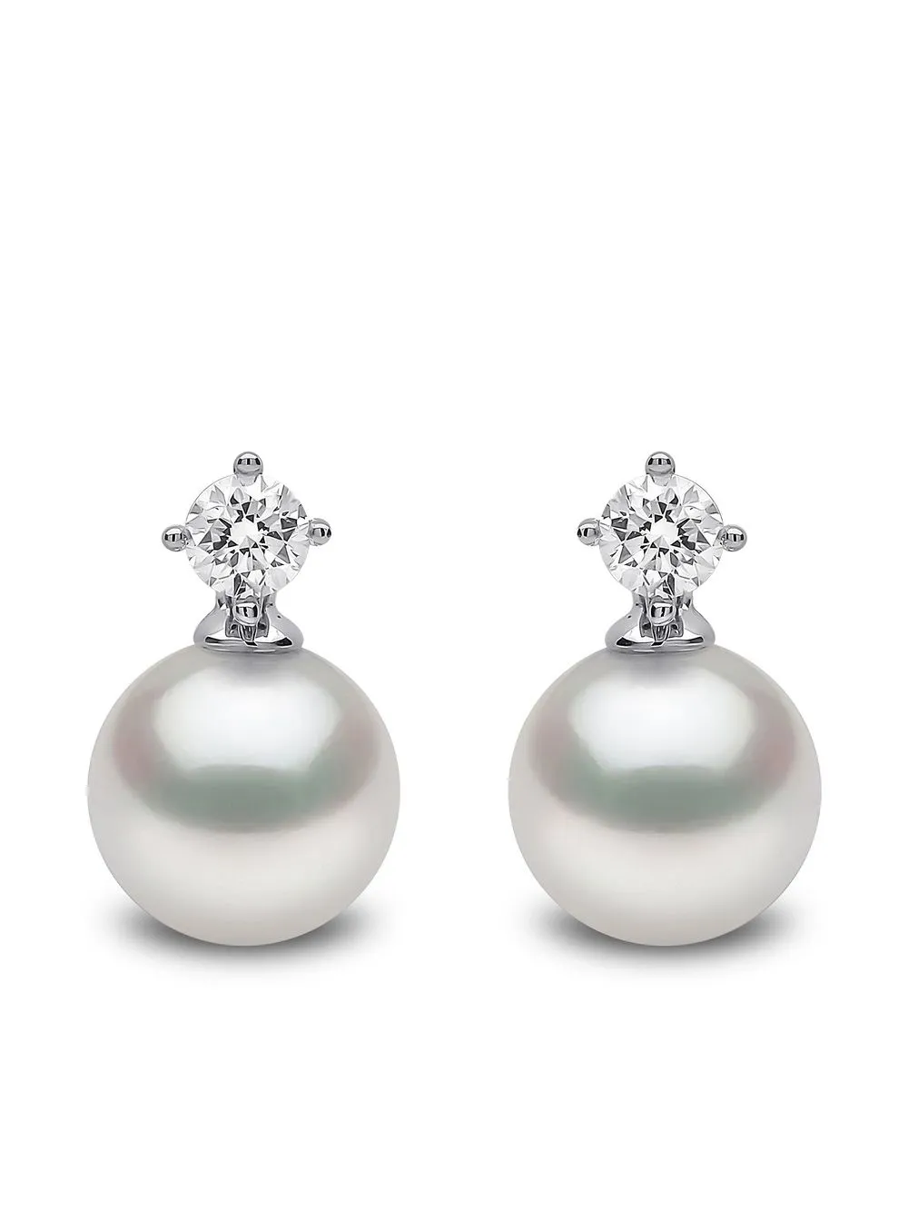 

Серьги Classic Akoya из белого золота с жемчугом и бриллиантами Yoko London, серебяный