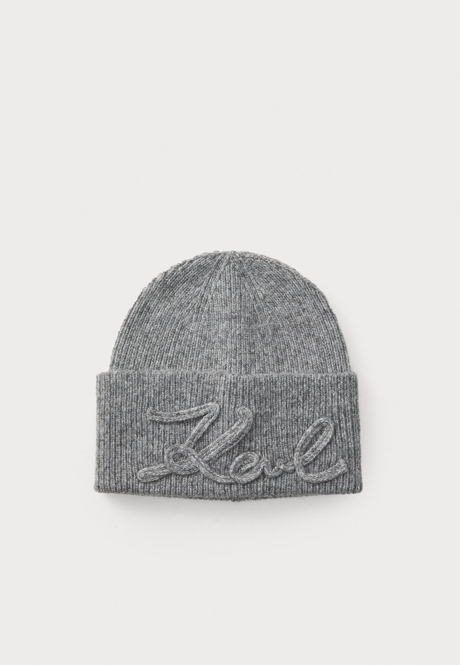 

Шапка KARL LAGERFELD SIGNATURE BEANIE UNISEX, Light Grey Melange/Grey