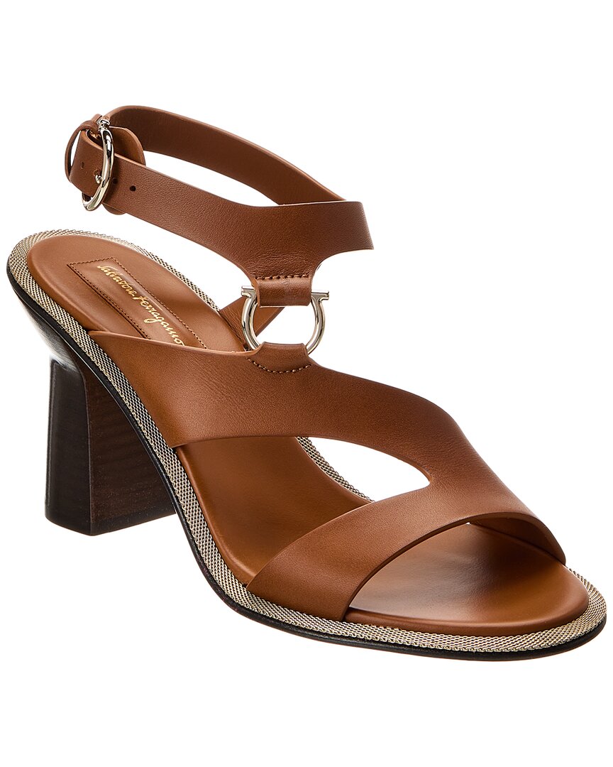 Феррагамо Mapi кожаные сандалии Salvatore Ferragamo, коричневый