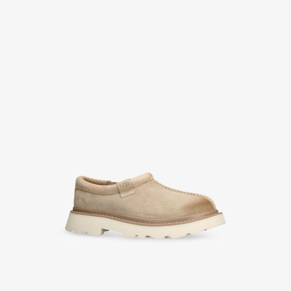 Тапочки замшевые Ugg Tasman на массивной подошве, рыжевато-коричневый — фото 3