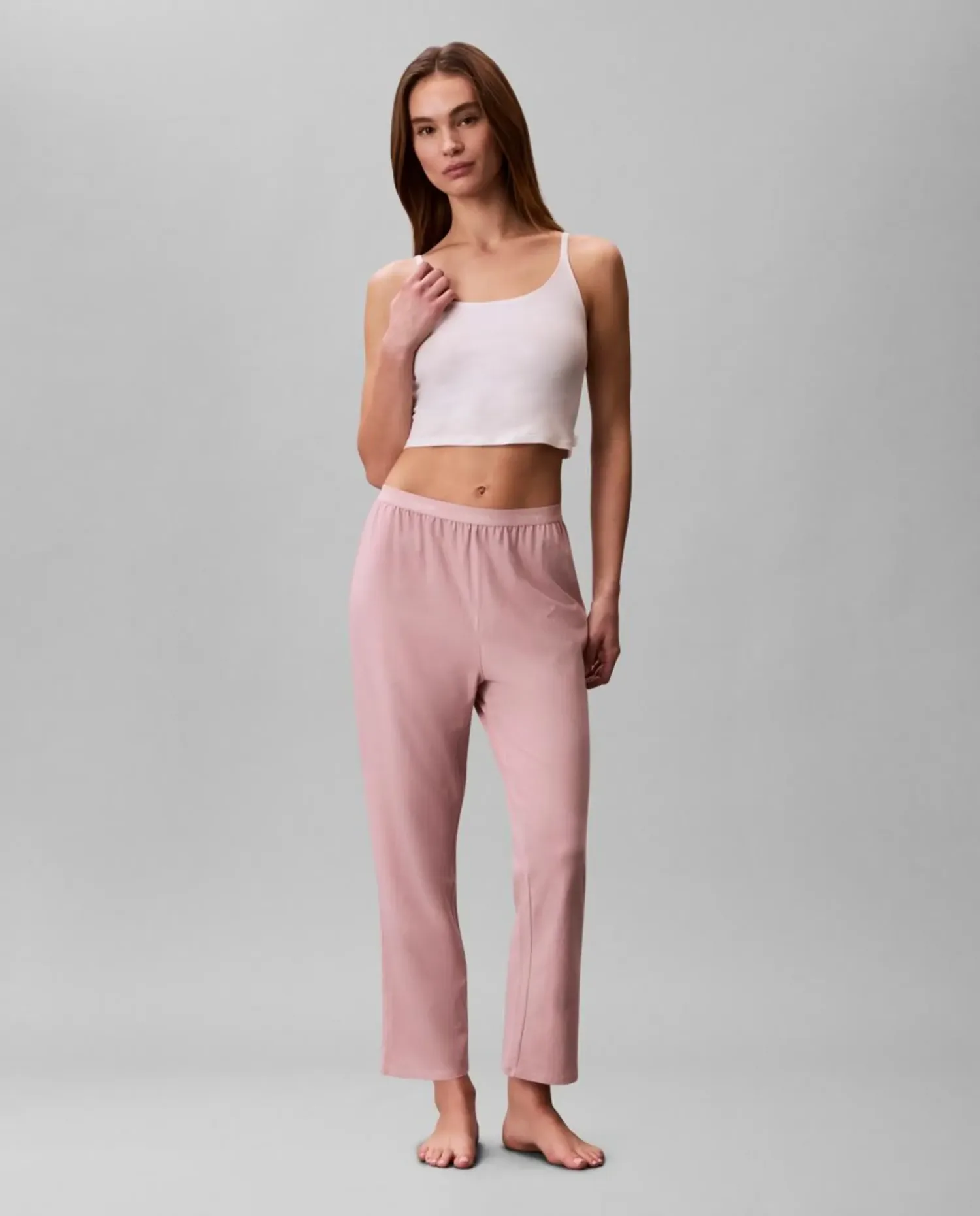 Длинные пижамные штаны из ультра-мягкого модала Calvin Klein, розовый
