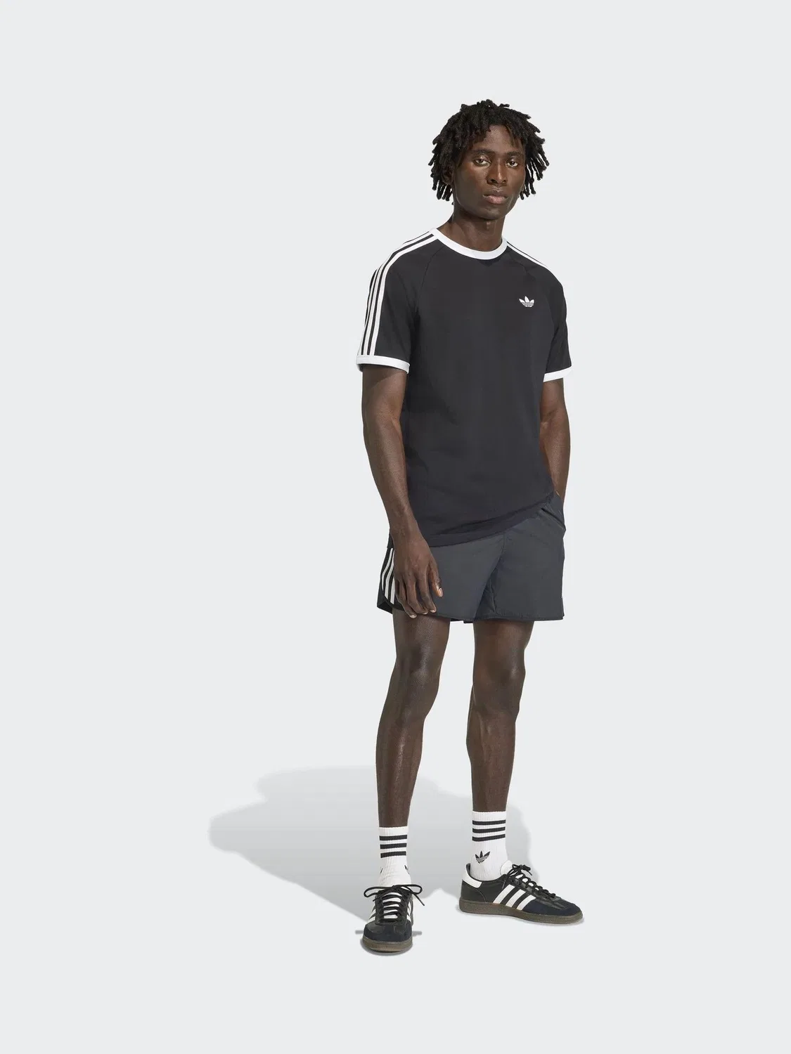 Футболка с полосами adidas Originals, черный — фото 3