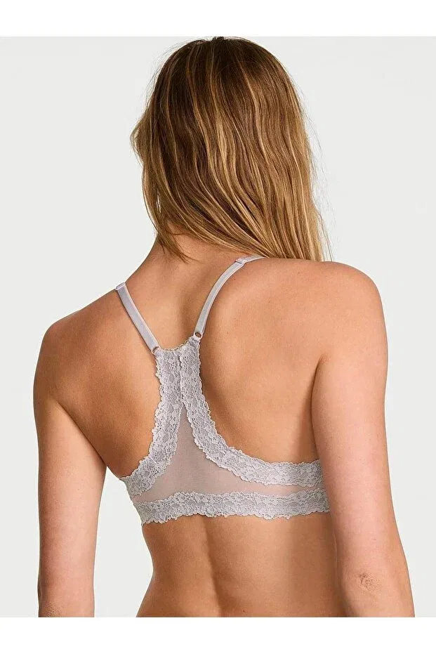 Женский бюстгальтер кружевной Lightly Padded Supportive Lace Gathering Bra Victoria'S Secret, Pale Lilac — фото 2