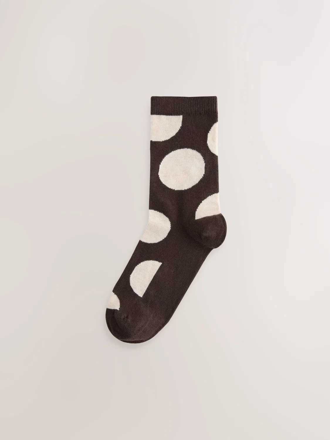Носки женские, набор 5 пар, модель Ankle Socks Next, шоколадный коричневый/белый крапинка — фото 4
