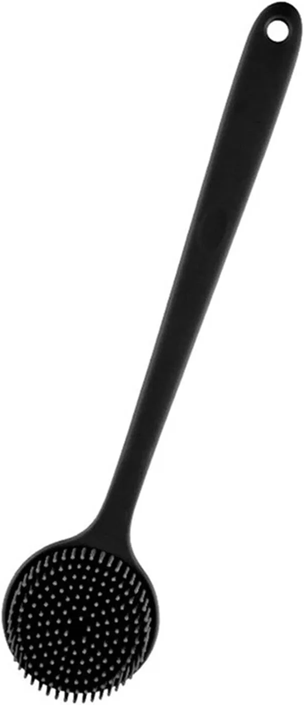 Щетка для спины силиконовая, 2 шт, ZYAYNG, 37.5 см, Black
