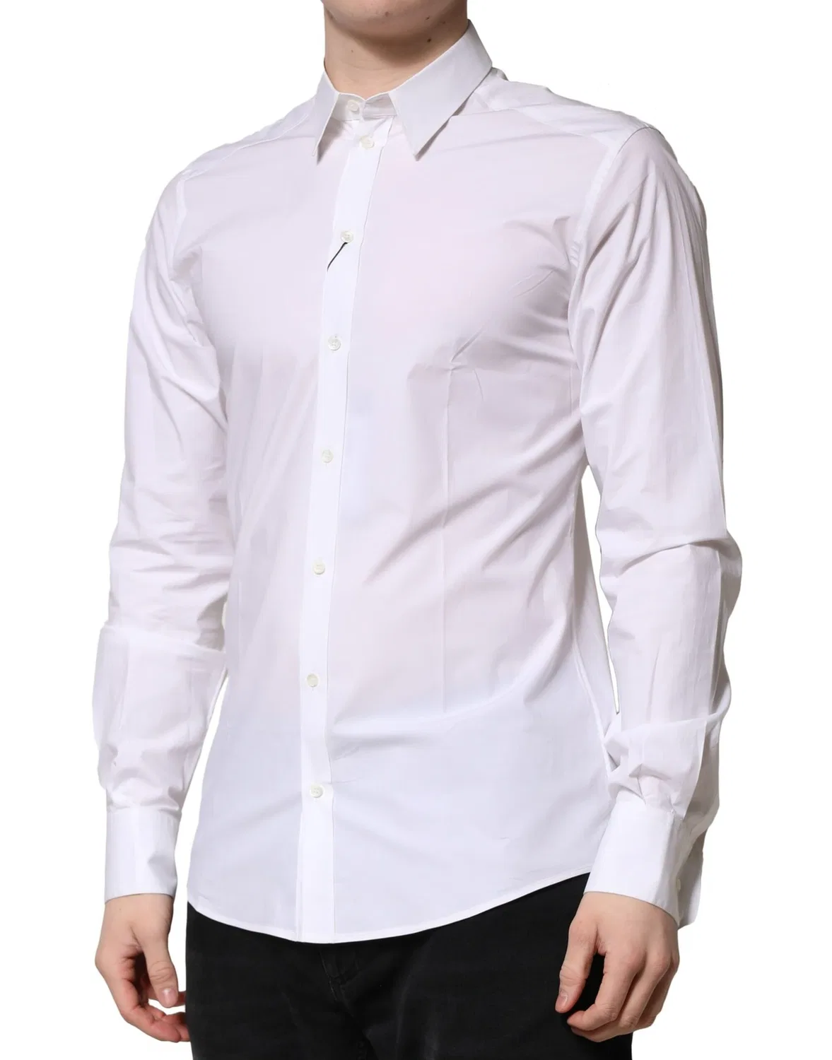 Мужская рубашка с длинным рукавом Formal Shirt Dolce & Gabbana, White — фото 3