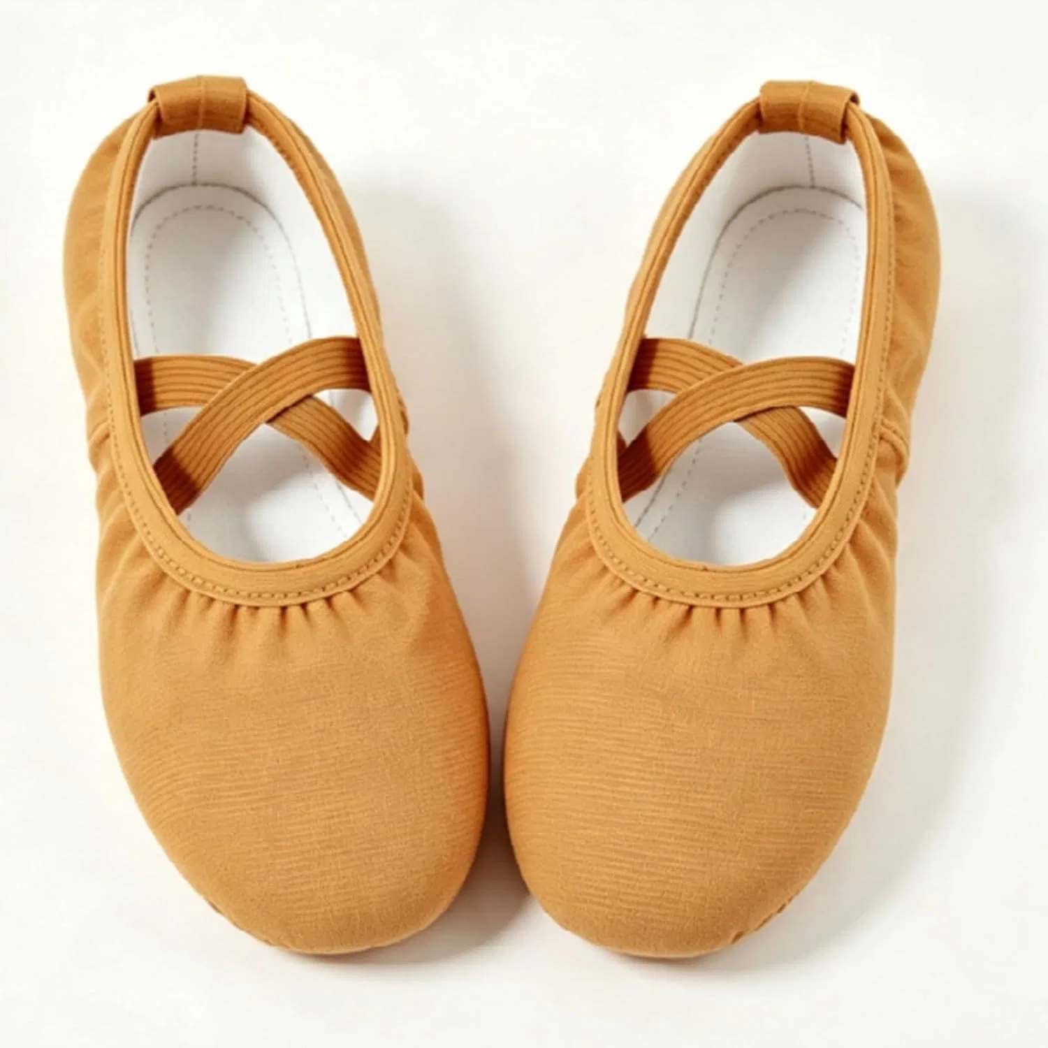 Детские балетки для девочек с мягкой подошвой Canvas Ballet Shoes — фото 2