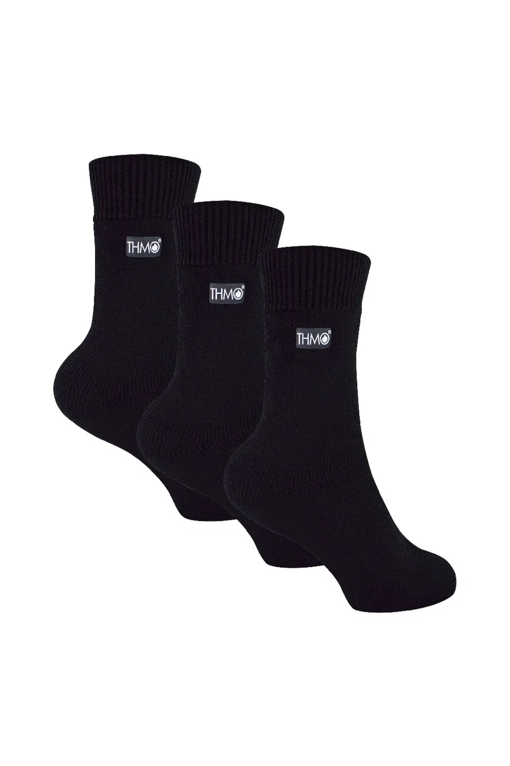 Теплые носки на подкладке, 3 пары, Thmo, Black