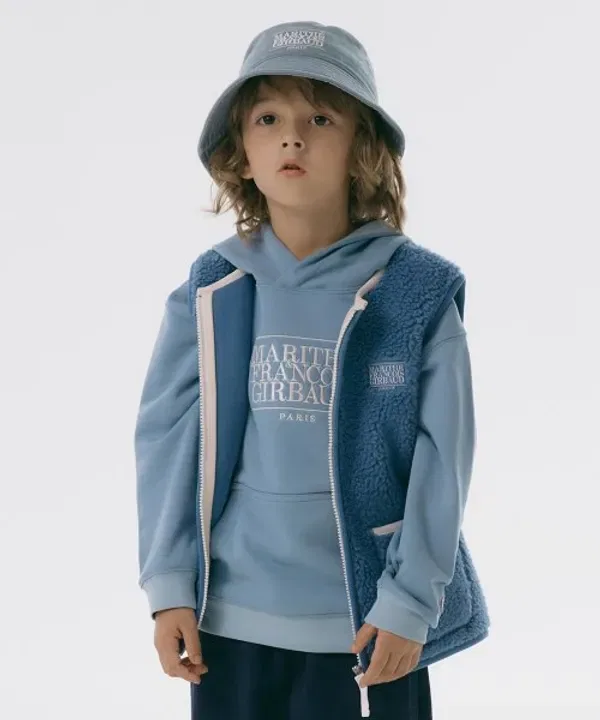 Жилет флисовый детский с логотипом, Marithé Kids, синий