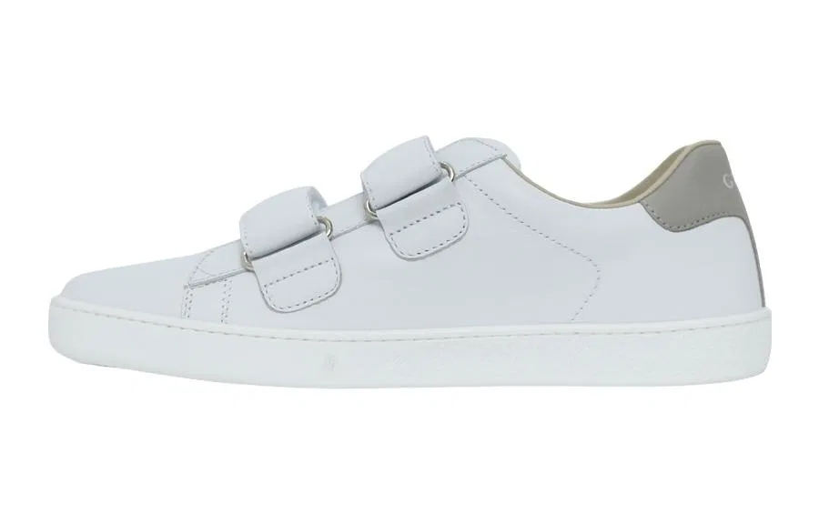 Детские кожаные кроссовки на липучке GUCCI Kids GG Touch Strap Sneakers, White