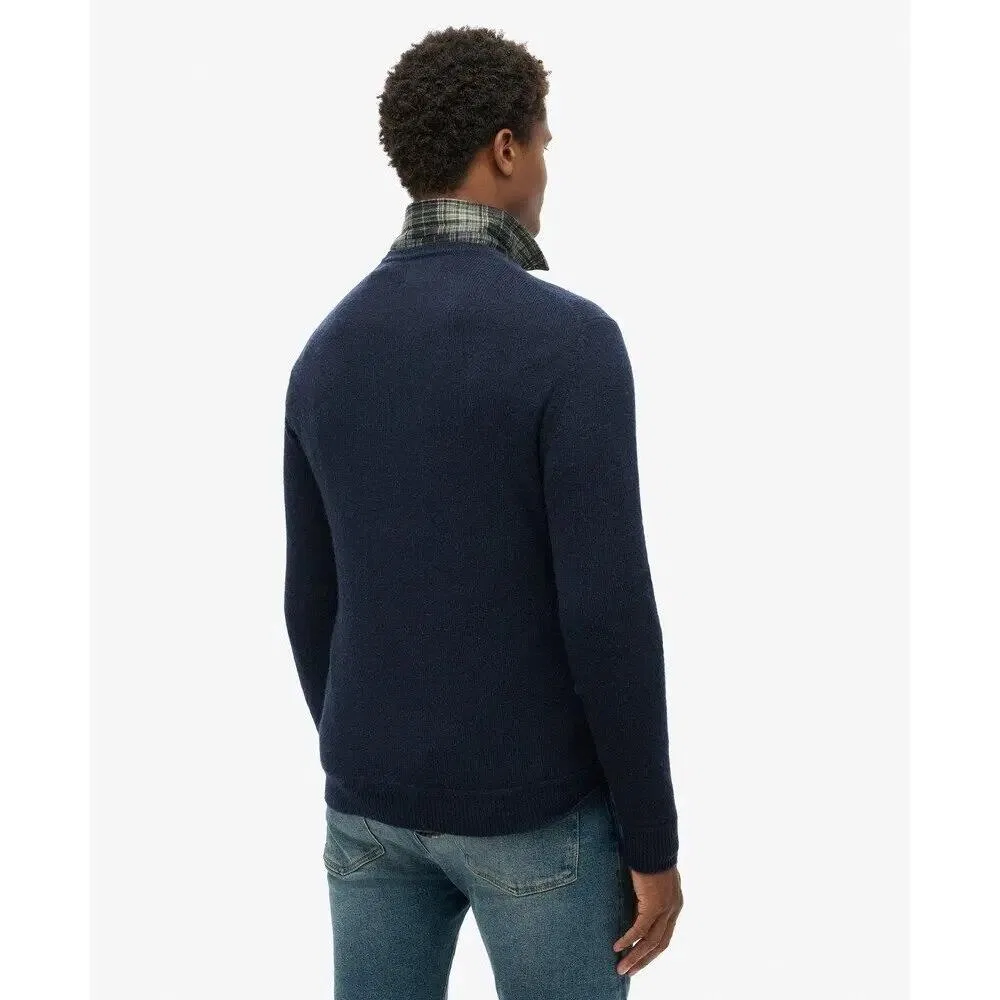 Мужской пуловер с круглым вырезом Essential Slim Fit Superdry, Navyblau — фото 4