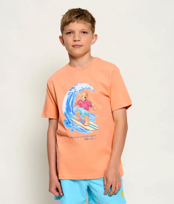 Детская футболка хлопковая Regular Fit Polo Ralph Lauren, Arancione