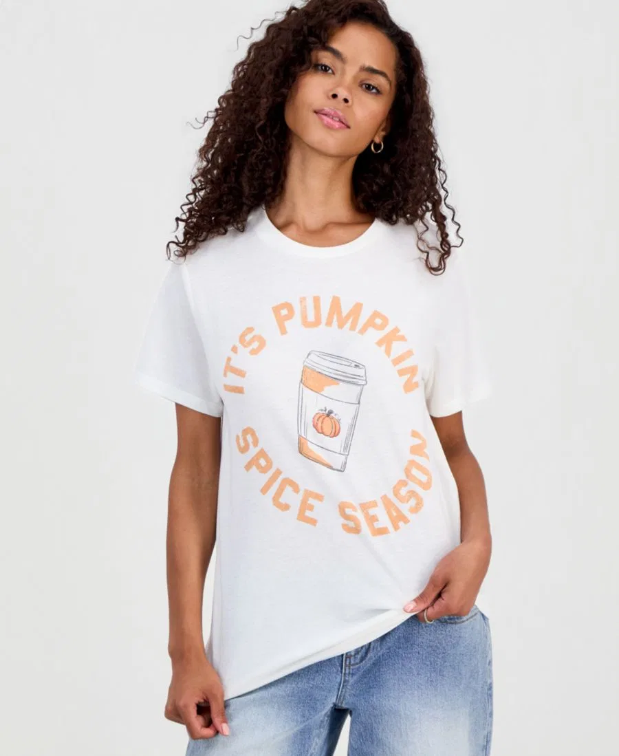 Футболка с графическим принтом Pumpkin Spice Grayson Threads, The Label, White