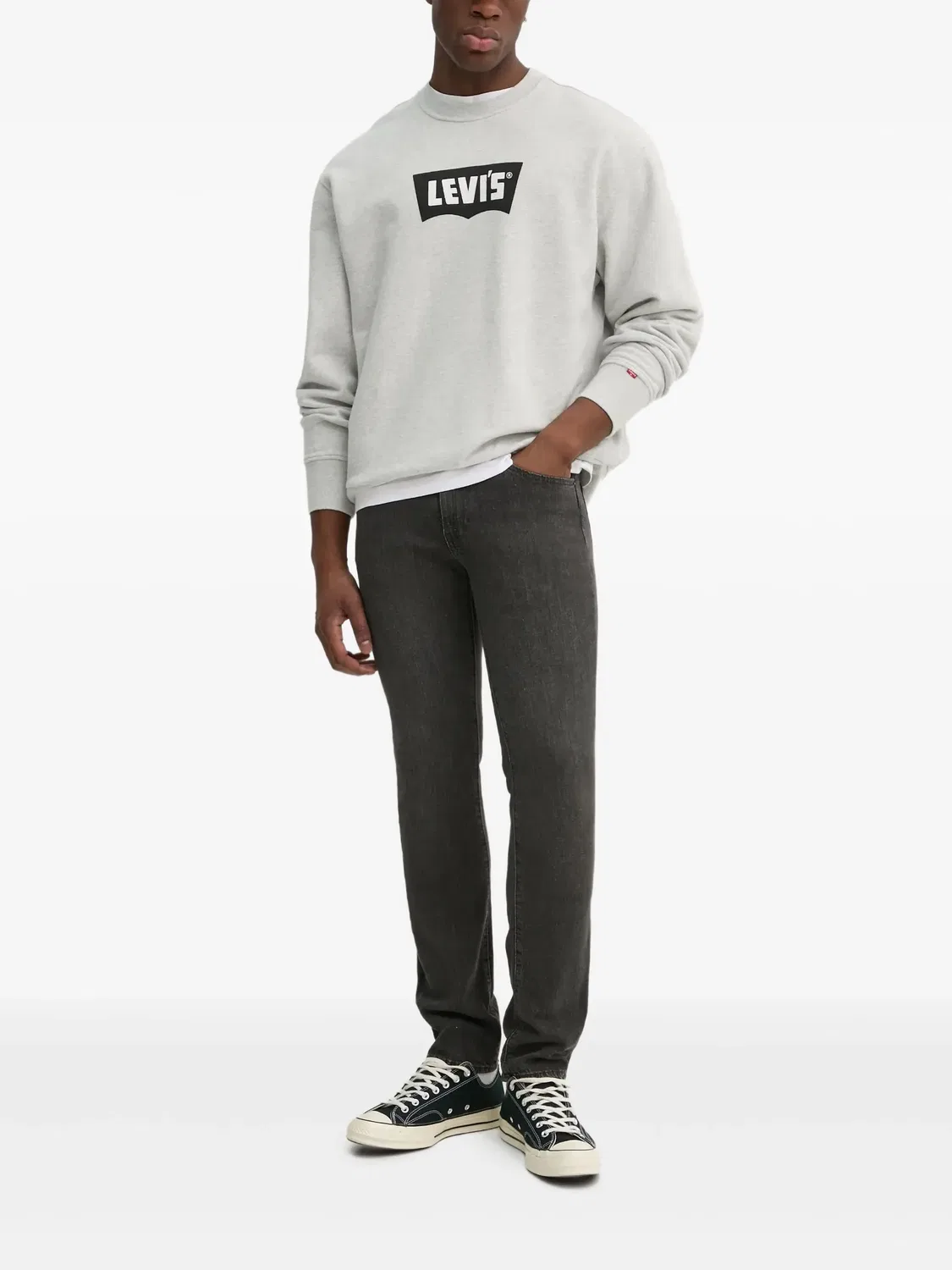 Джинсы из стрейч-хлопка, черные Levi's, черный — фото 2