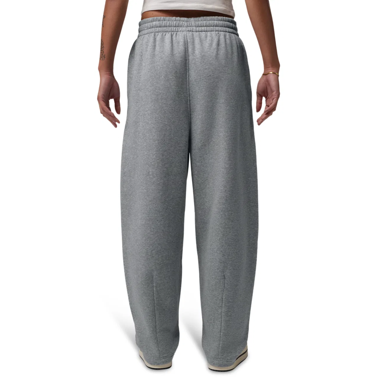 Женские брюки свободного кроя из футера с широкими штанинами Jordan Brooklyn Fleece, Dk Grey Heather — фото 2