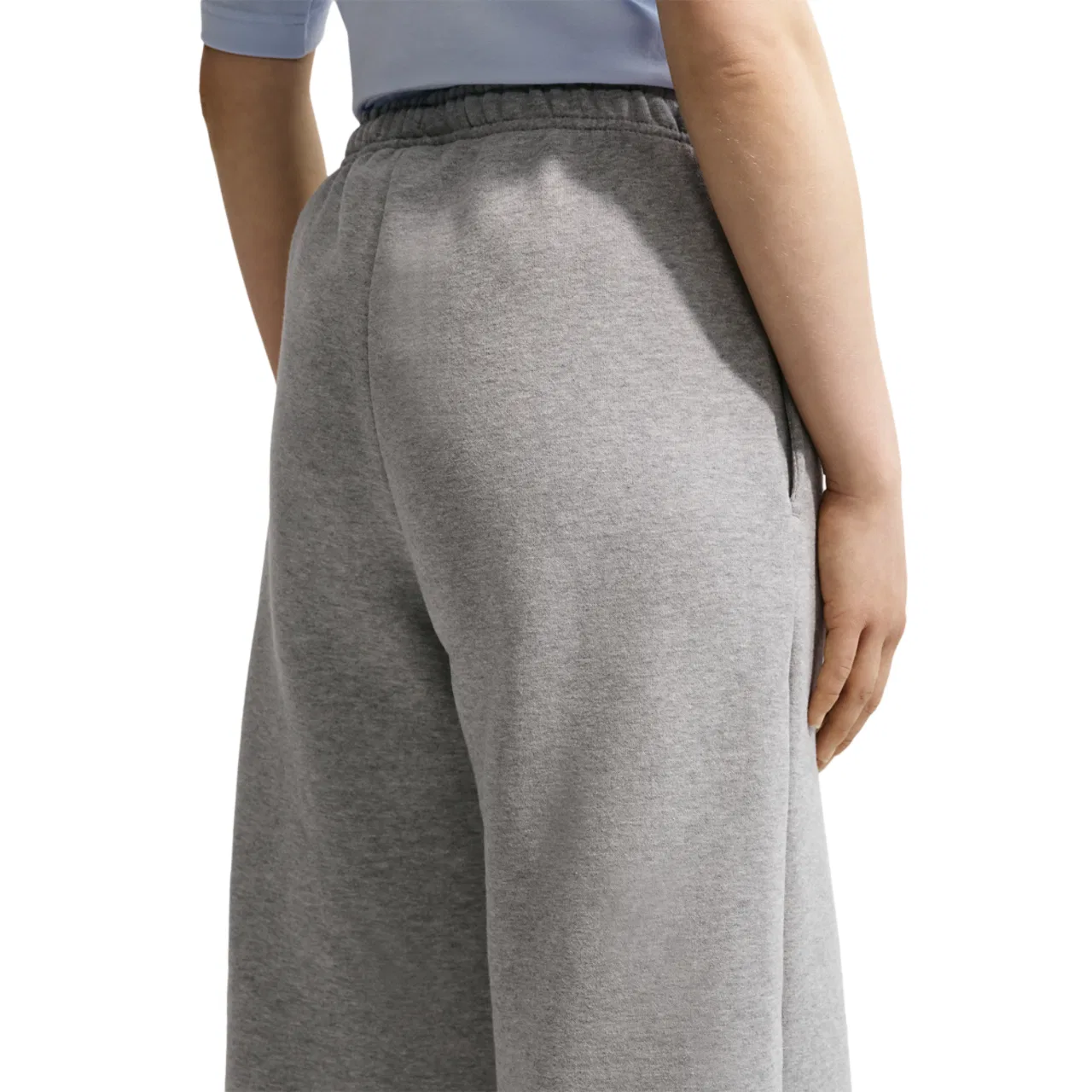 Женские брюки свободного кроя из флиса Studio Fleece STD Nike, Sail/Dark Grey Heather — фото 2