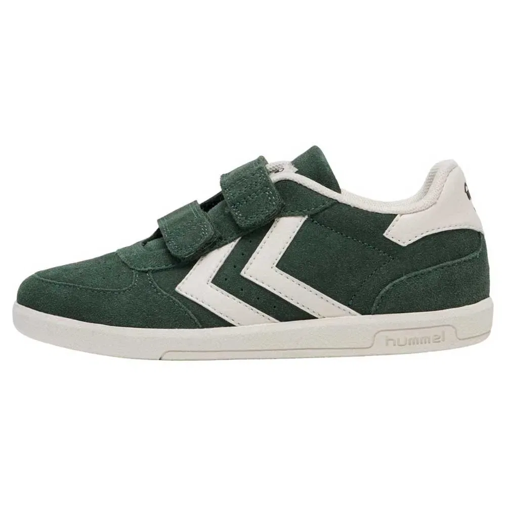 Детские кроссовки для девочек с липучками Victory Suede II Hummel, Green — фото 3