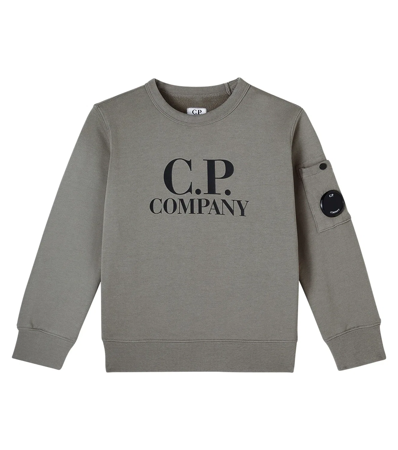 Свитшот хлопковый с логотипом C.P. Company Kids, серый