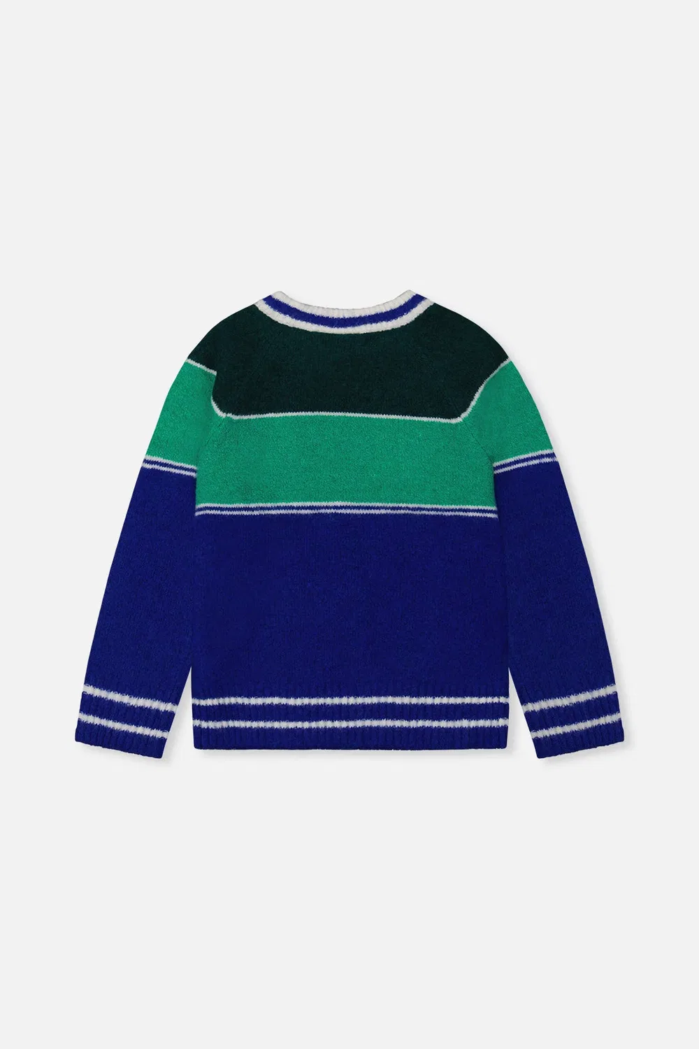 Детский свитер с жаккардовым принтом Ski Deux par Deux, Dark Blue and Dark Green — фото 2