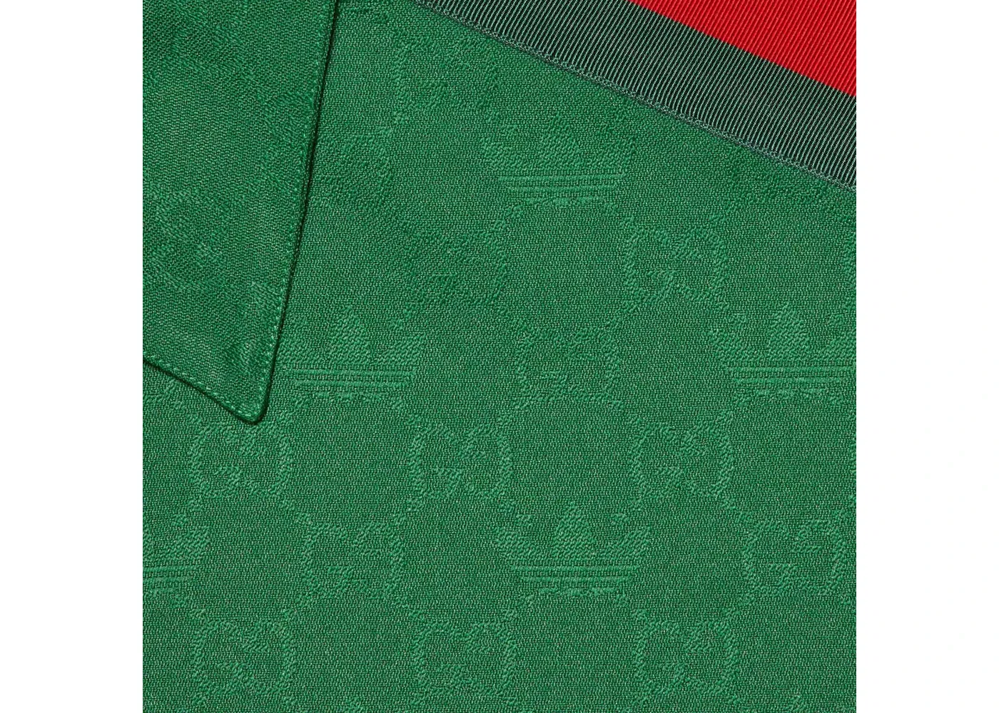 Мужская рубашка с жаккардовым узором Gucci x Adidas GG Trefoil Jacquard Shirt Gucci, Green — фото 2