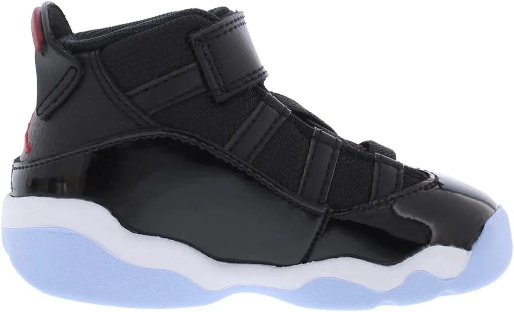Детские кроссовки для мальчиков Jordan 6 Rings Nike, Black/Gym Red/White — фото 3