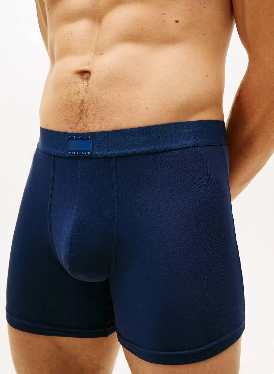 Боксеры-брифы с эластичным хлопком, комплект из 3 штук, Tommy Hilfiger, серебристый — фото 4