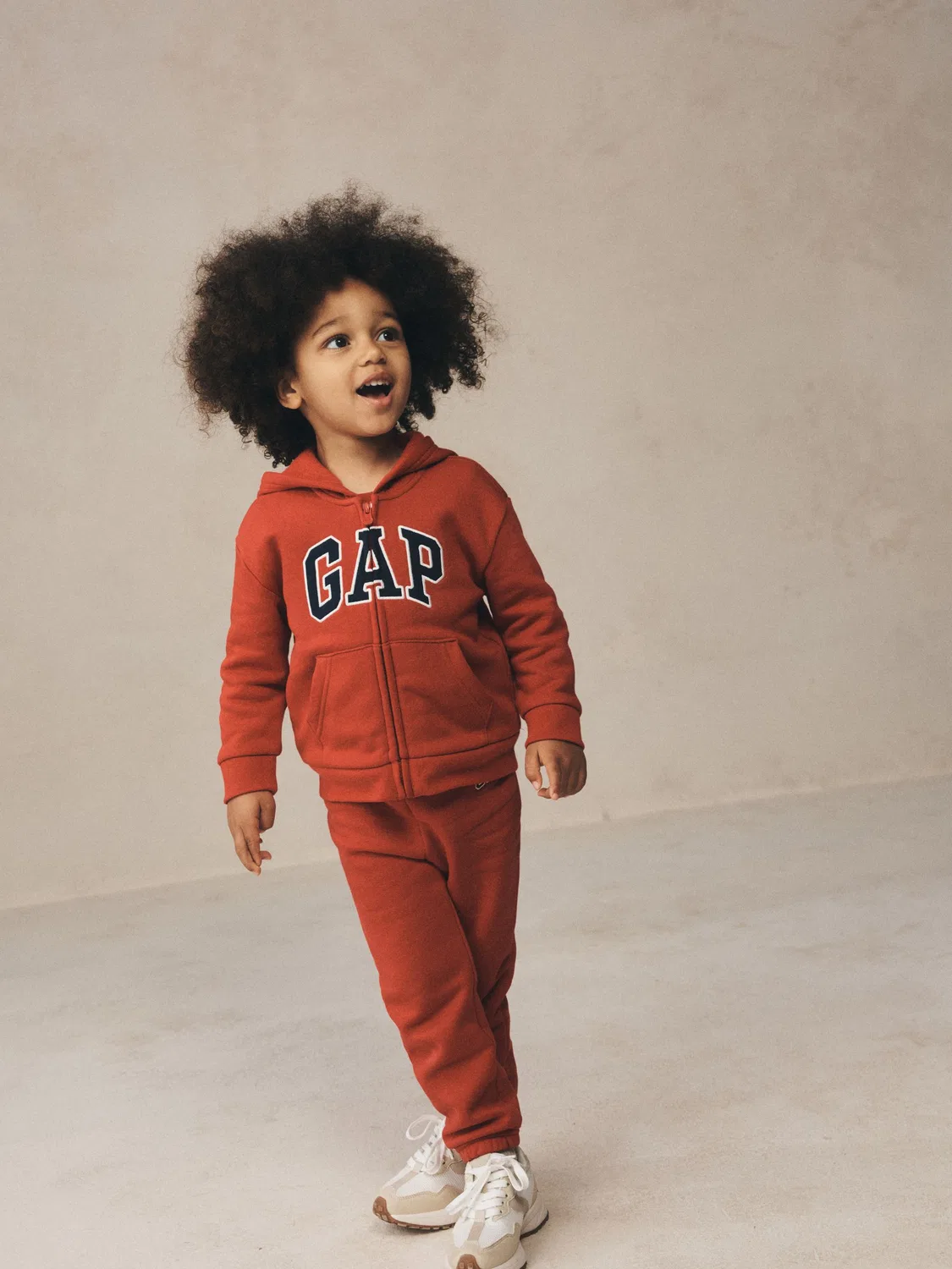 Толстовка на молнии Gap Red, красный — фото 4
