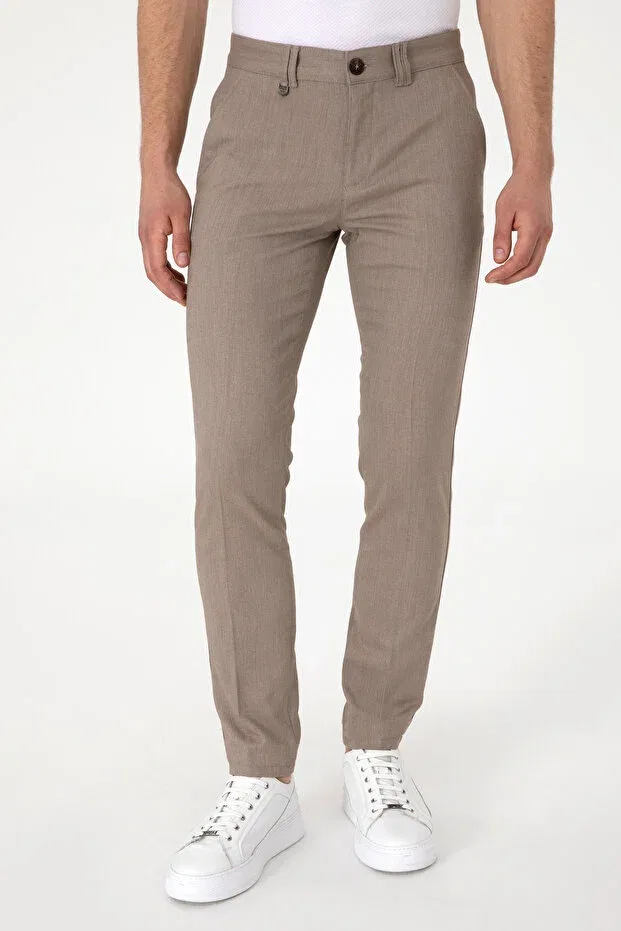 Мужские брюки из канваса Slim Fit U.S. Polo Assn., Khaki — фото 2