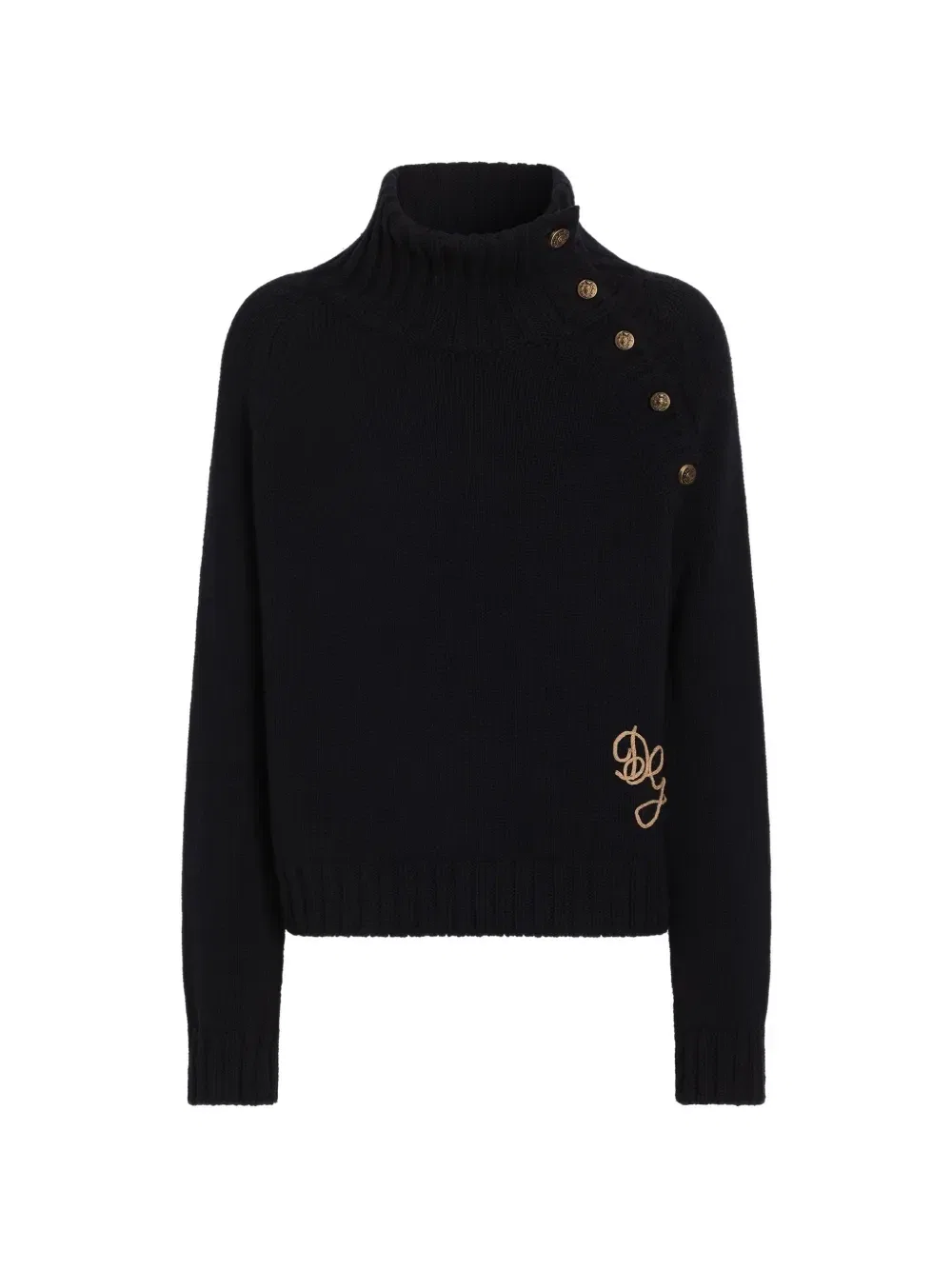 Топ с высоким вороткиком и логотипом DOLCE & GABBANA, синий