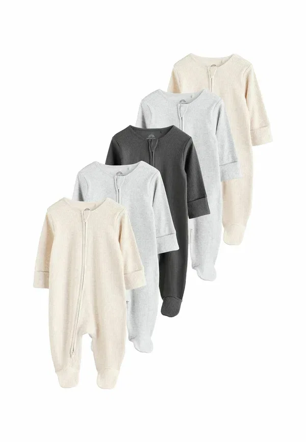 Комплект из 5 спальных костюмов, хлопок, sleep suit Next, Neutral, нейтральный