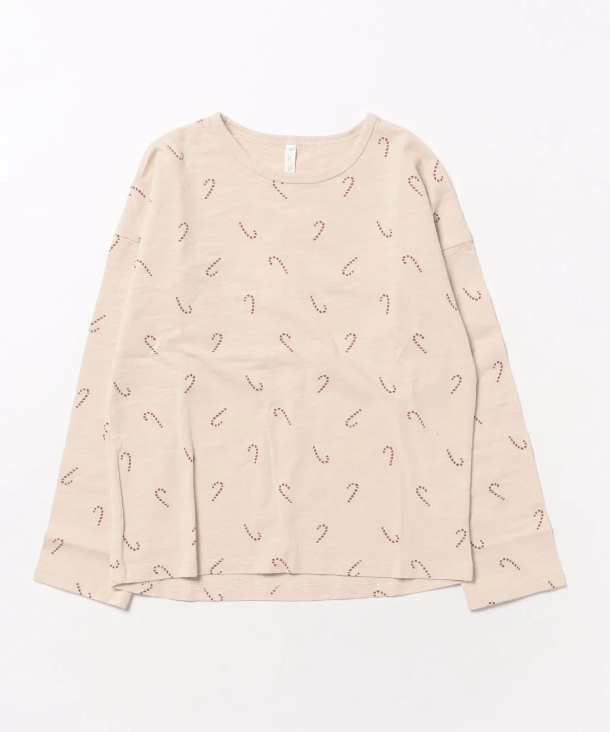 Детская футболка с длинным рукавомCandy Cane Rylee + Cru, Ivory
