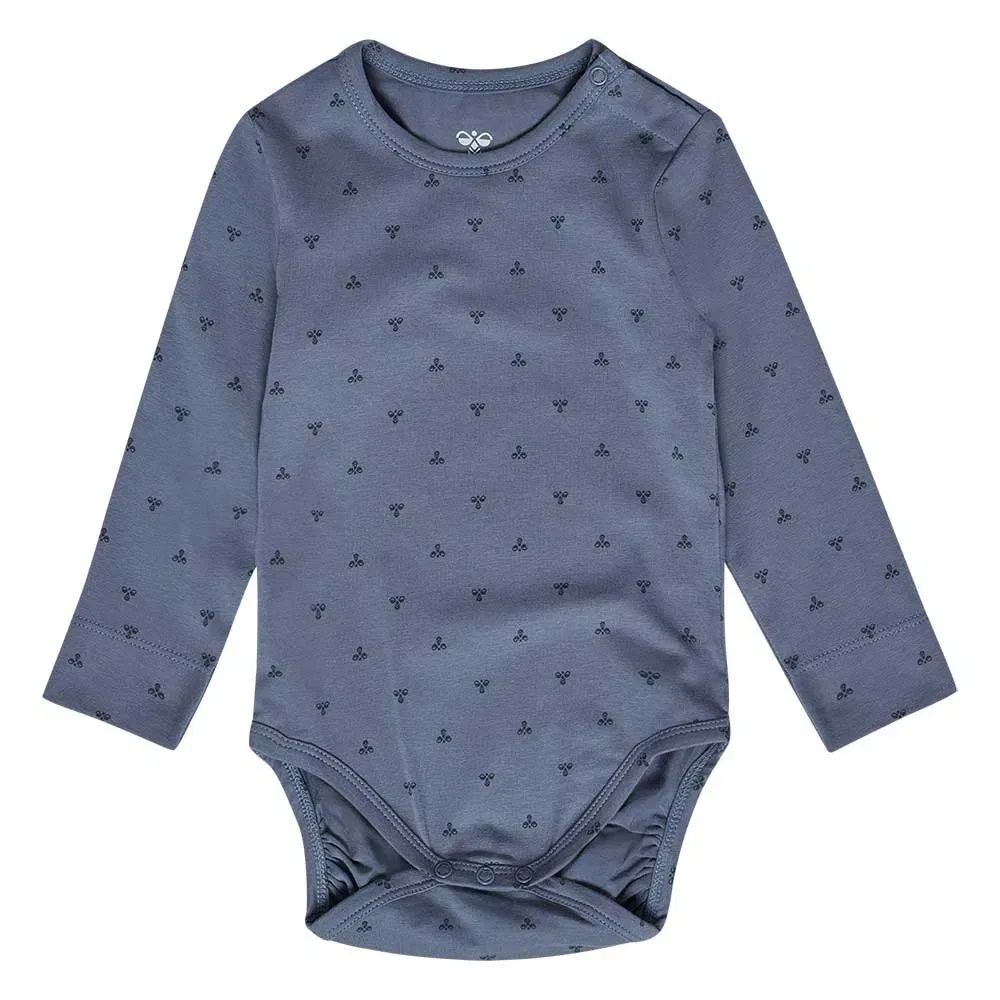 Боди с длинным рукавом Mini Bee AOP Hummel, синий