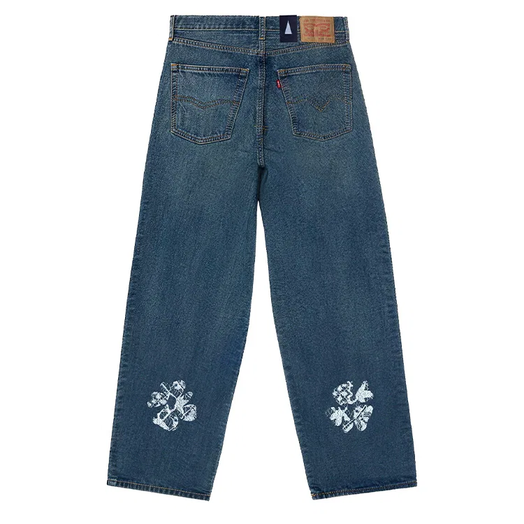 Детские джинсы широкие Levis, Blue — фото 3