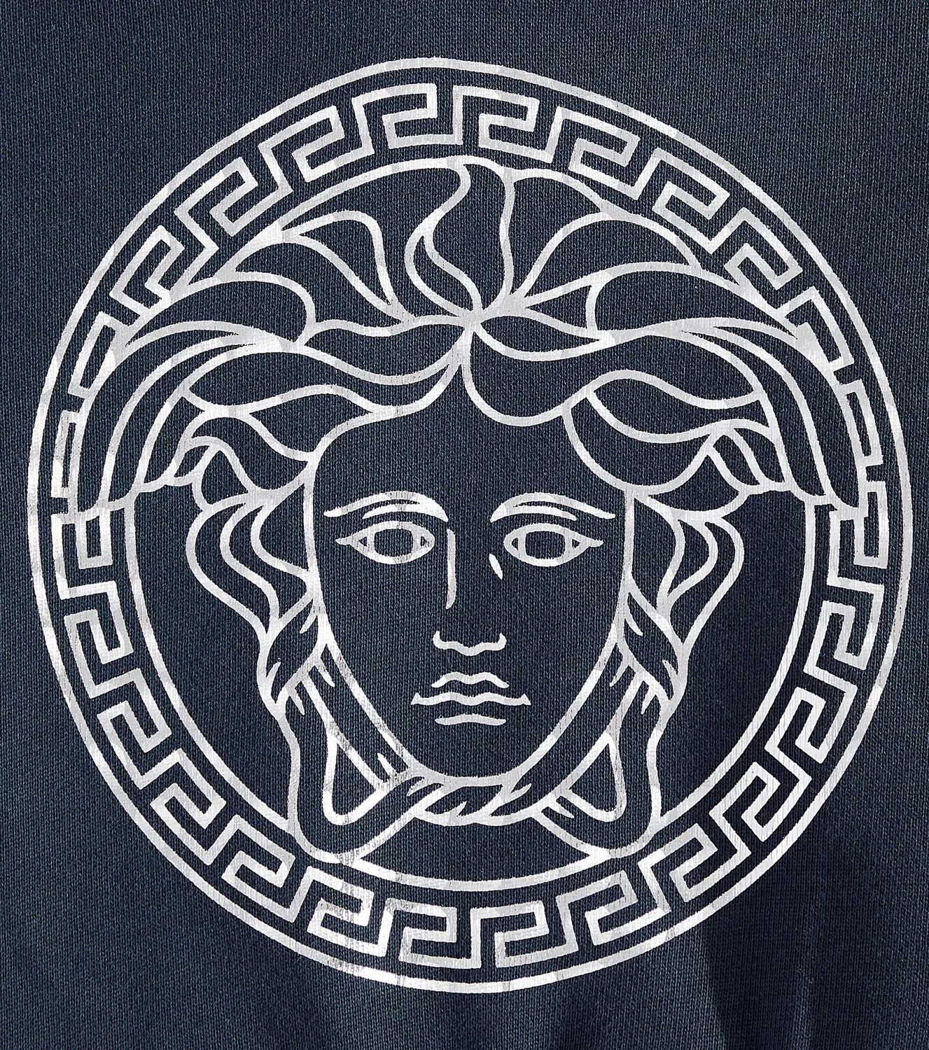 Худи на молнии с капюшоном Versace Kids, синий — фото 3
