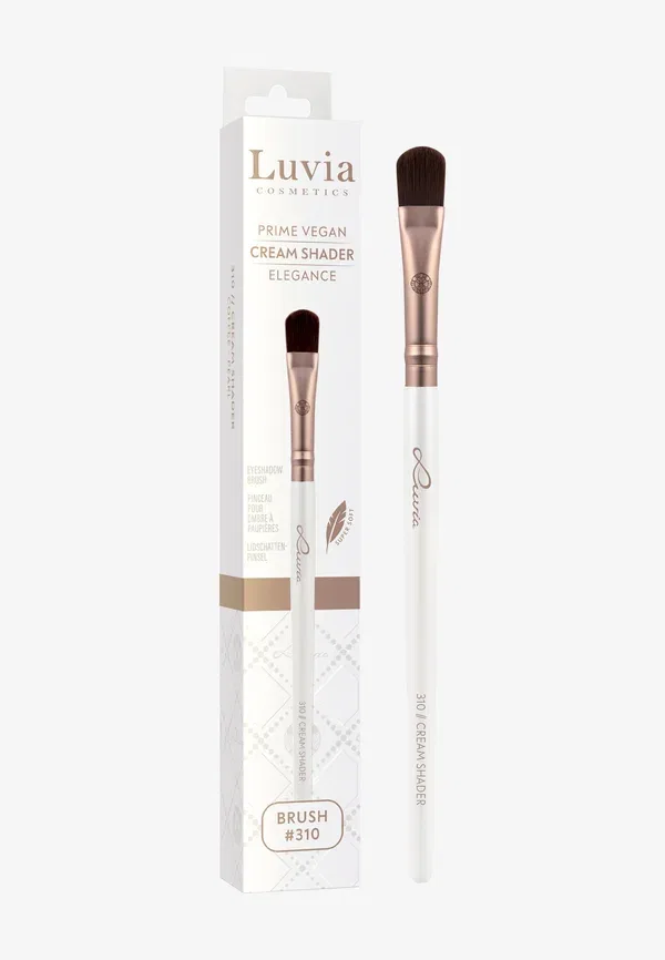 Кисть для макияжа, синтетический ворс, 310 Cream Shader - Elegance - Makeup Tool, Luvia Cosmetics, Coffee Pearl, кофейный — фото 2