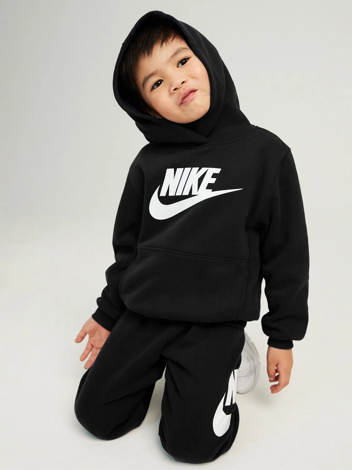Костюм спортивный, флисовый, Club Nike, черный — фото 2
