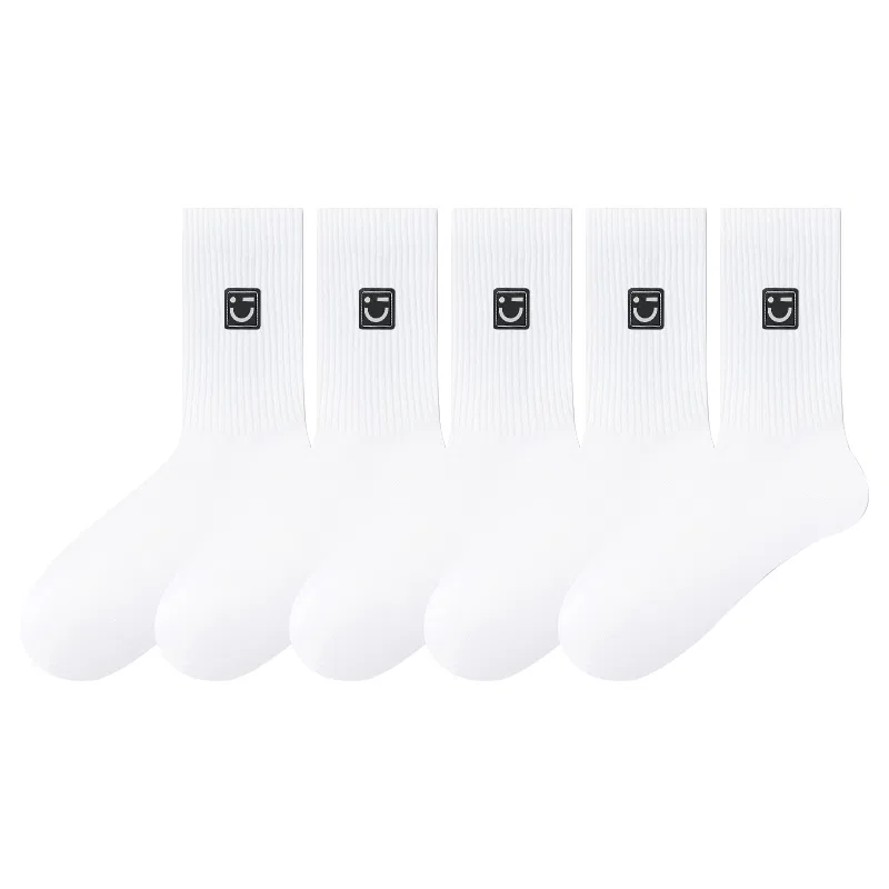 Детские носки с антибактериальной пропиткой MINISO, 3 White 2 Black — фото 3