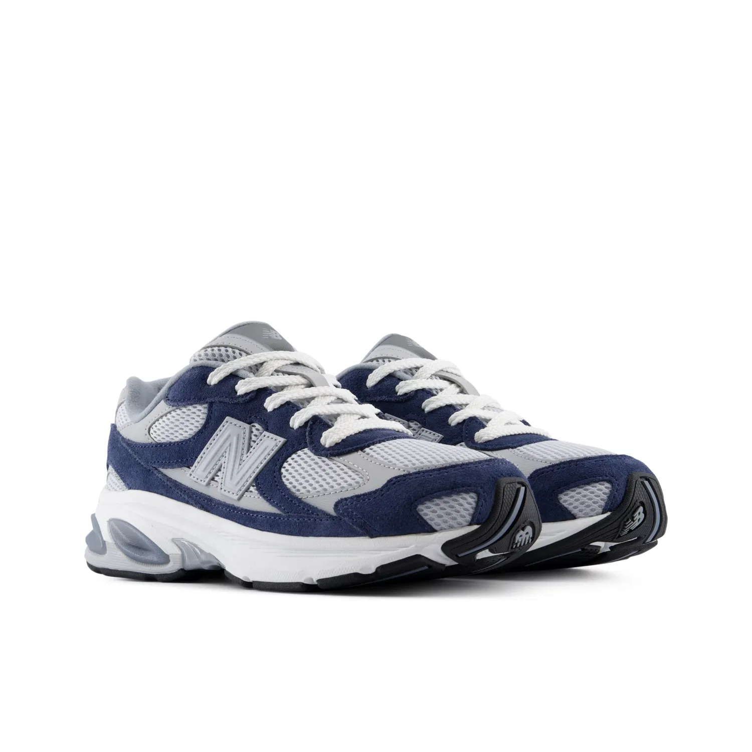 Детские кроссовки с шнуровкой 2010 Lace New Balance, Nb Navy With Aluminum Grey — фото 2