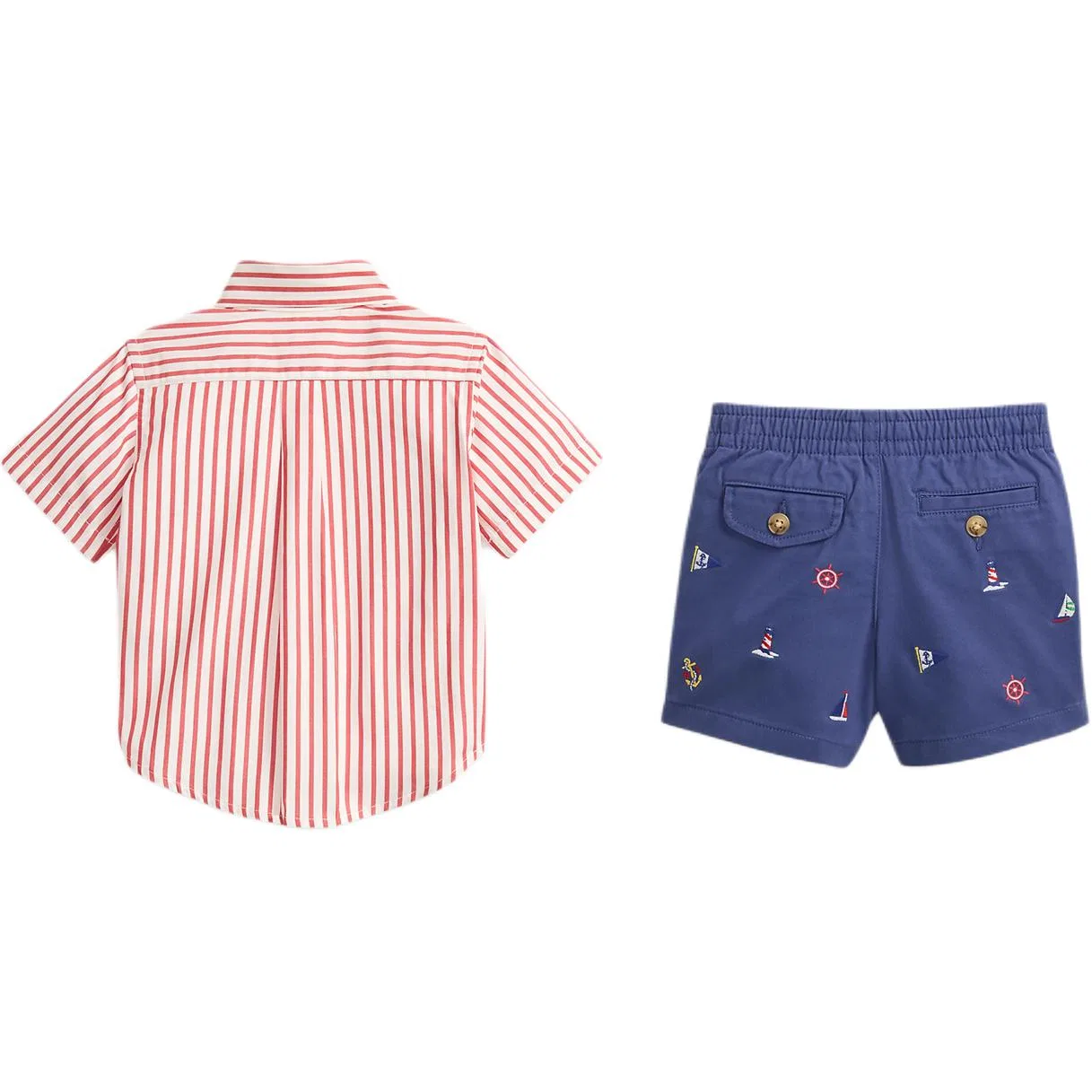 Детский комплект для мальчиков Polo Ralph Lauren, Цвет Nantucket Red/White — фото 3