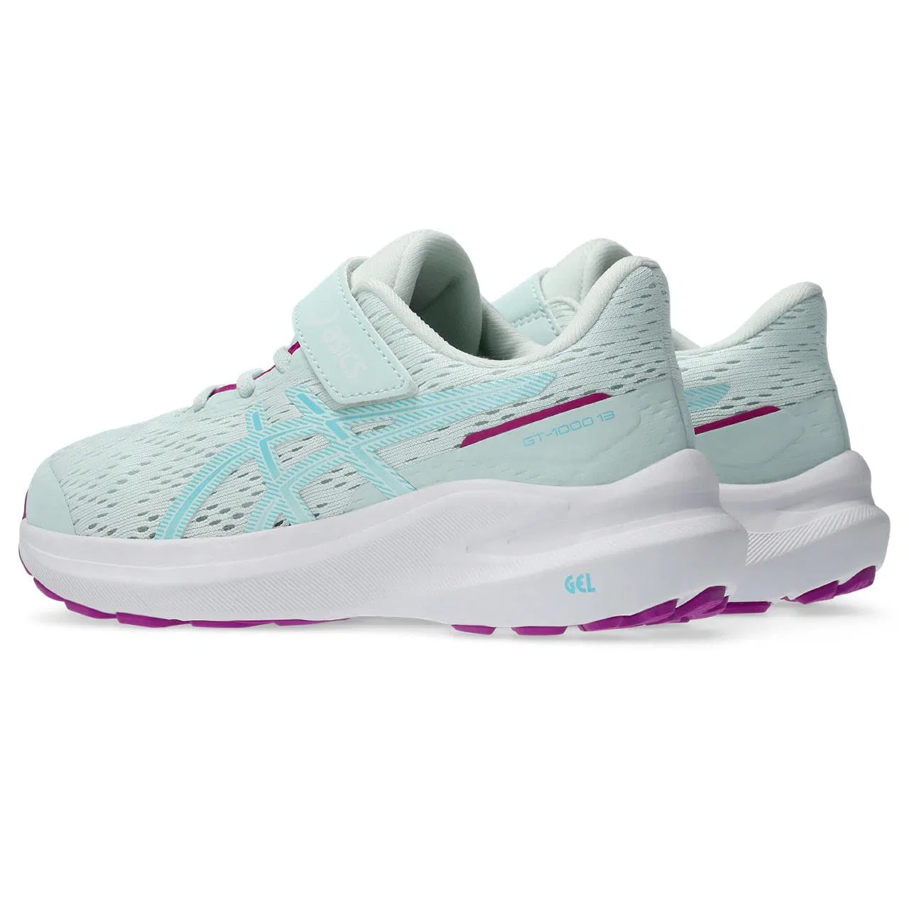 Детские кроссовки для мальчиков с гелевой подушкой Gt-1000 13 Ps ASICS, Bright Cyan Relaxing Sea — фото 2